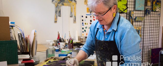 Lynn Pierson welcomes visitors Behind the Studio Doors for a look at her journey as she develops works of art.