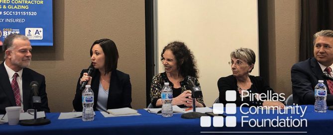 A panel discusses the results of a survey of older adults