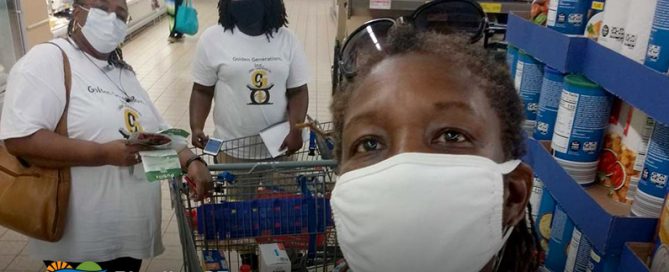 Golden Generations program participants shop for community seniors during the pandemic.