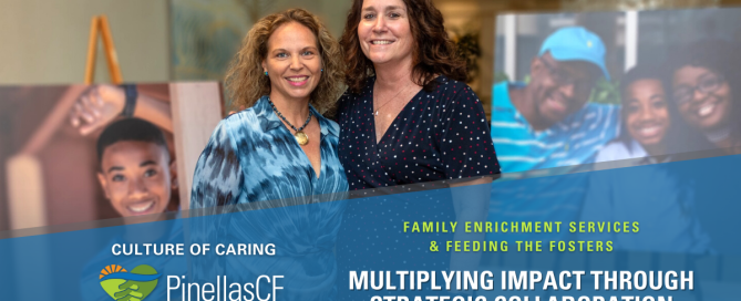 Diana Kopec of Feeding the Fosters and Natalie Cuddy of Family Enrichment Services partner and pool resources to best serve the foster care community in Pinellas County.