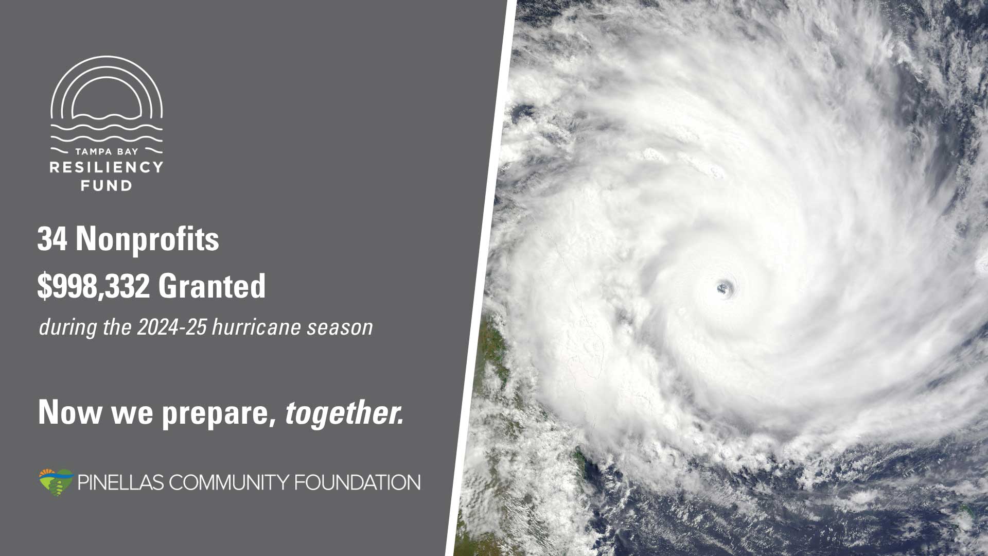 The Tampa Resiliency Fund is a hurricane relief nonprofit started by and managed by PCF
