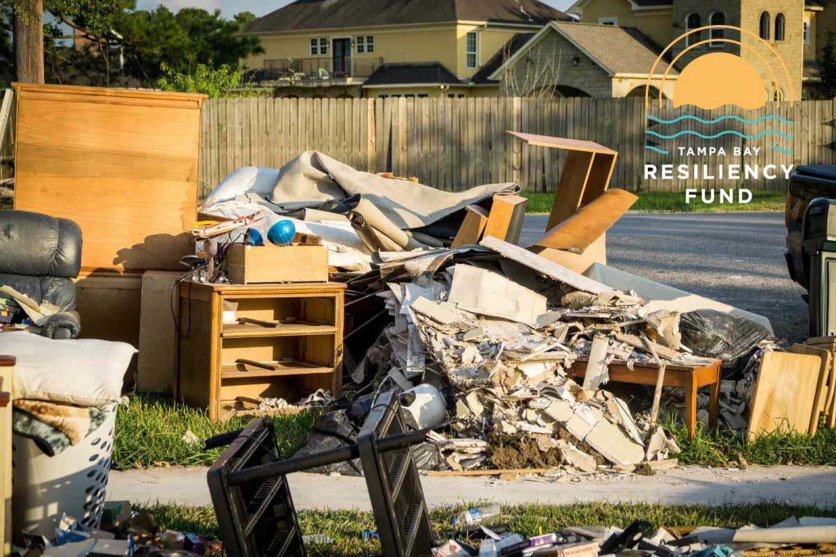 Photo of damage after the 2024 hurricane season for which the Tampa Bay Resiliency Fund was created.