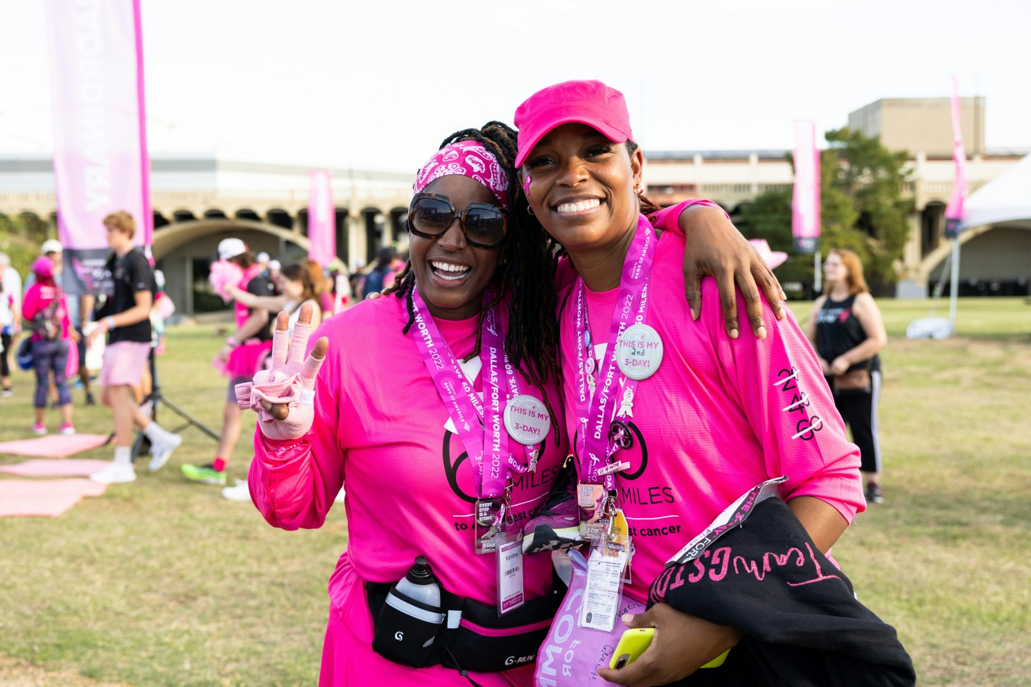 Two ladies at a nonprofit event supported by PCF