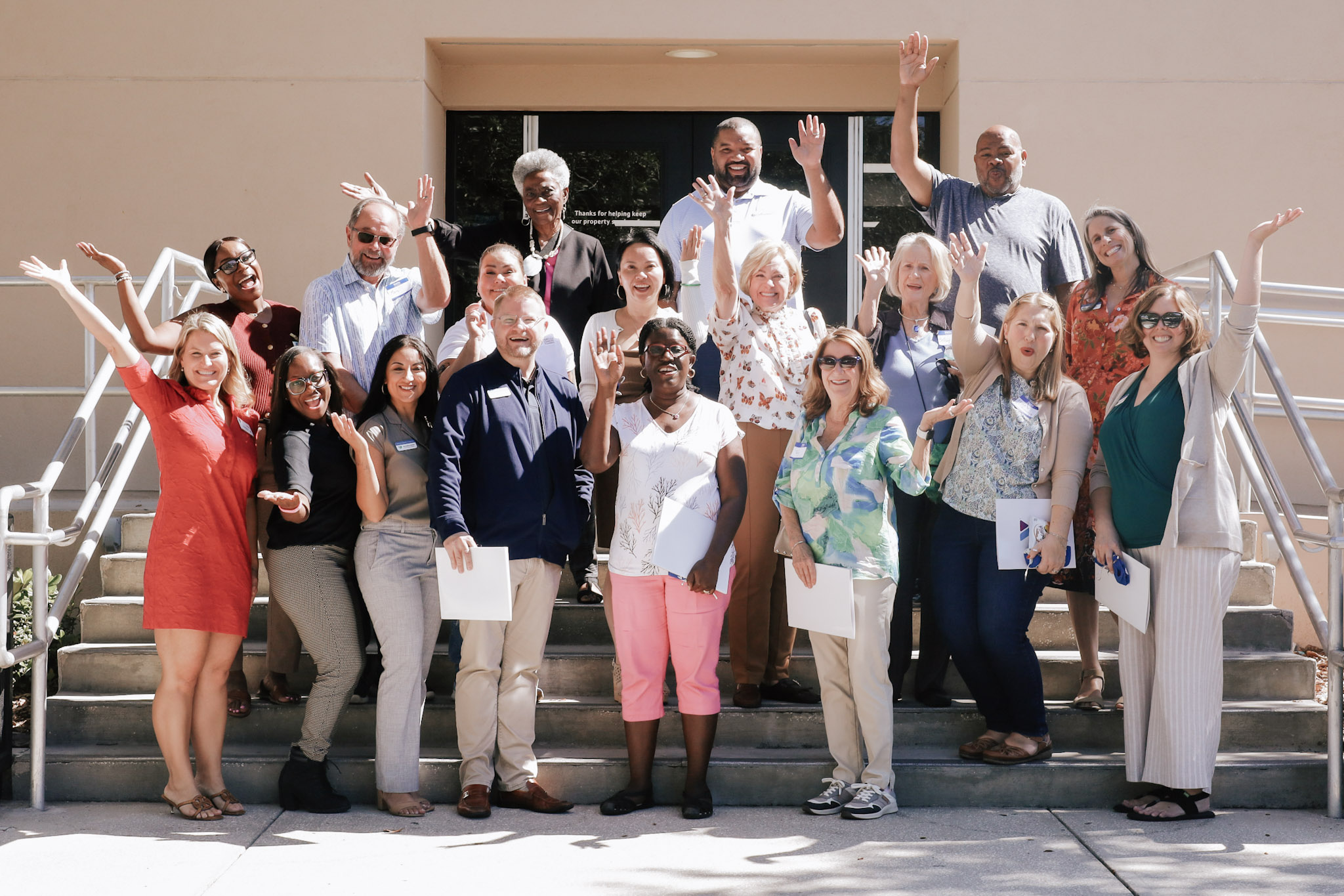 Group Cheering YMCA