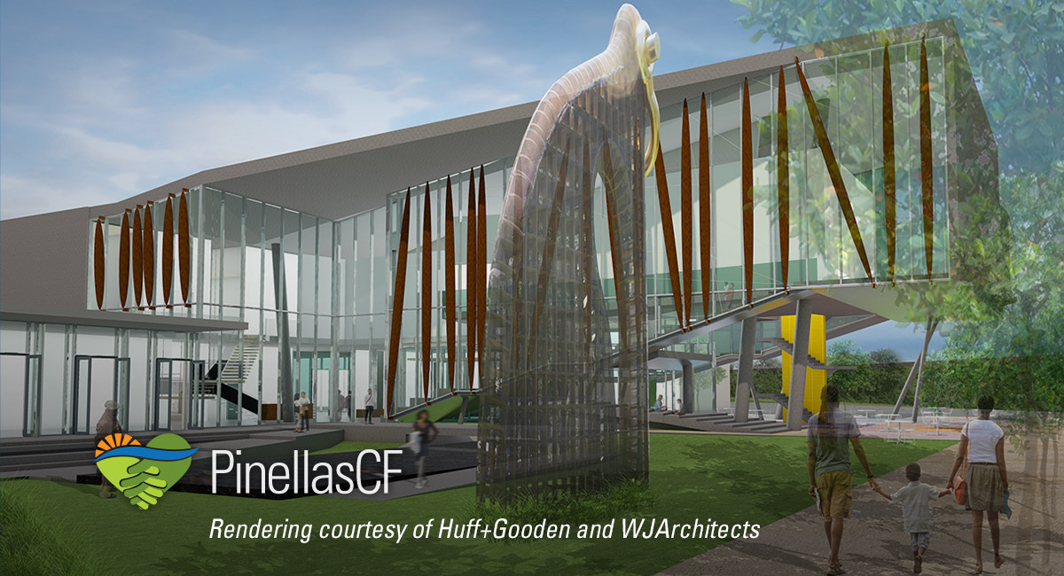 A rendering of the exterior of the new Woodson Museum. Courtesy of Huff + Gooden and WJArchitects.